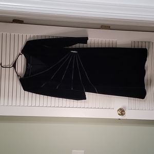 Connect Apparel Navy Blue Velvet Dress